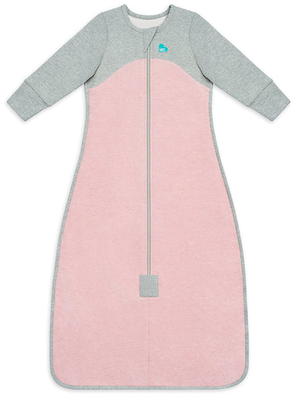 Love To Dream Long Sleeve Sleep Bag Organic Cotton Fleece Mild, 18-36 M - Dusty Pink Marl