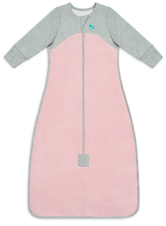 Love To Dream Long Sleeve Sleep Bag Organic Cotton Fleece Mild, 18-36 M - Dusty Pink Marl