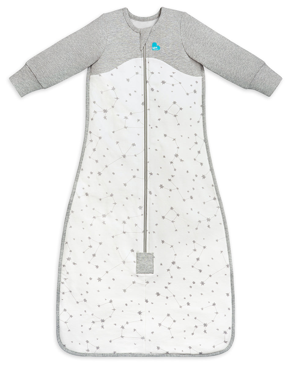 Love To Dream Long Sleeve Sleep Bag Organic Cotton Fleece Mild, 18-36 M - Stellar White