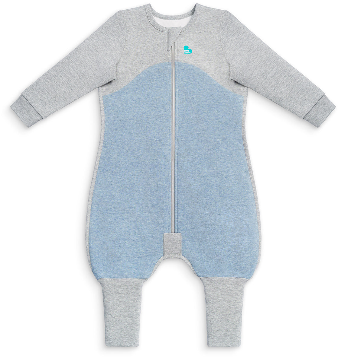 Love To Dream Long Sleeve Sleep Suit Organic Cotton Mild, 24-36 M - Dusty Blue