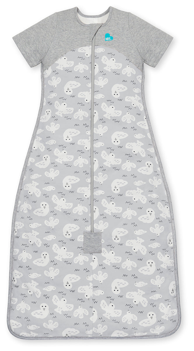 Love To Dream Short Sleeve Sleep Bag Organic Cotton Mild, 18-36 M - Doves Grey