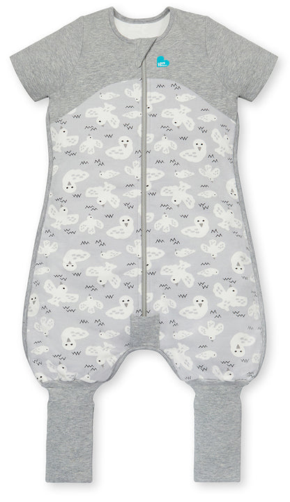 Love To Dream Short Sleeve Sleep Suit Organic Cotton Mild, 12-24 M - Doves Grey