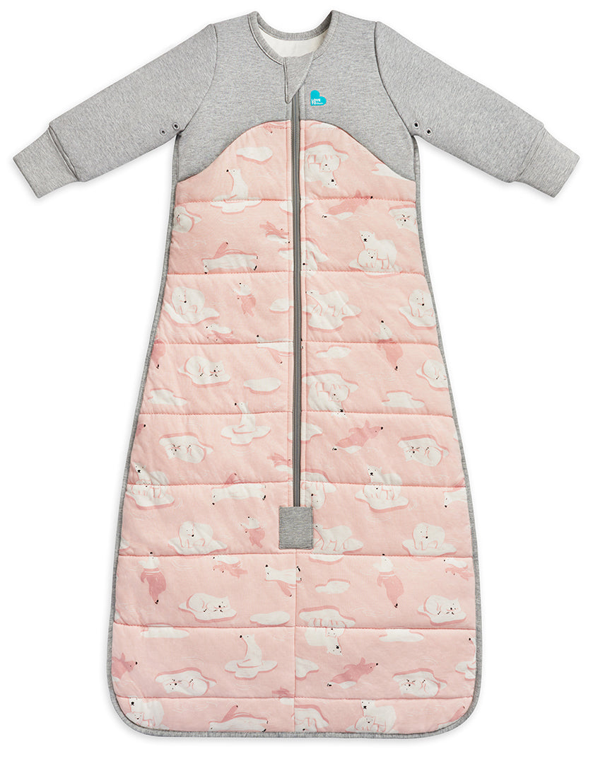 Love To Dream Sleep Bag Quilted Cotton 3.5 TOG, 6-18 M - South Pole Dusty Pink