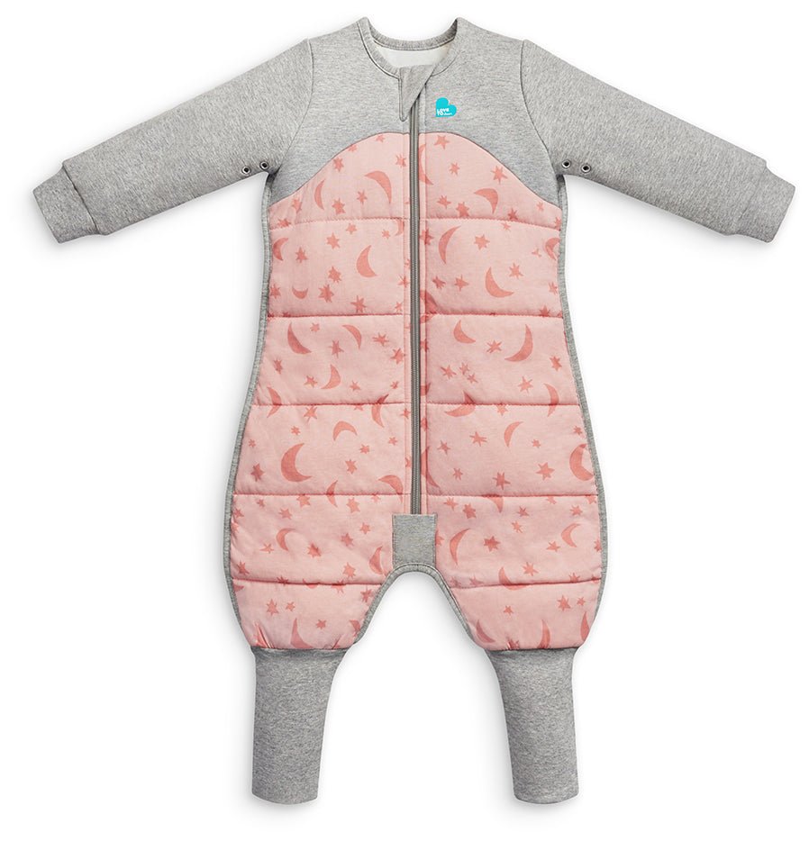 Love To Dream Sleep Suit Quilted Cotton 2.5 TOG, 12-24 M - Moonlight Dusty Pink