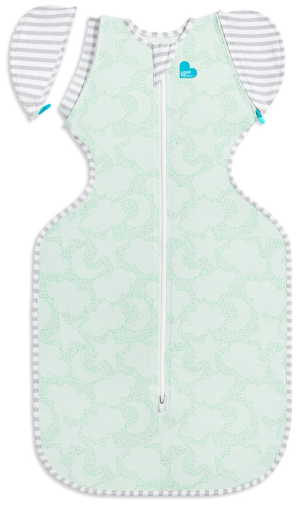 Love To Dream Swaddle UP Transition Bag Organic 1.0 TOG, Large - Celestial Dot Mint