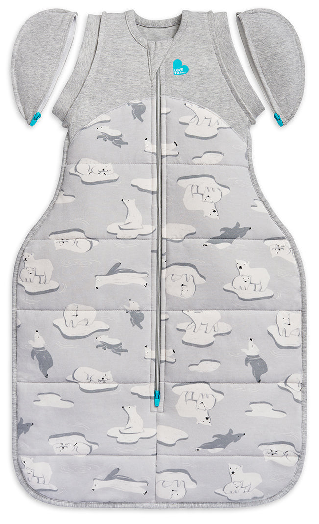 Love To Dream Swaddle UP Transition Bag Quilted Cotton 3.5 TOG, Large - South Pole Grey