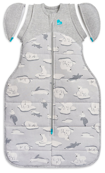 Love To Dream Swaddle UP Transition Bag Quilted Cotton 3.5 TOG, Large - South Pole Grey