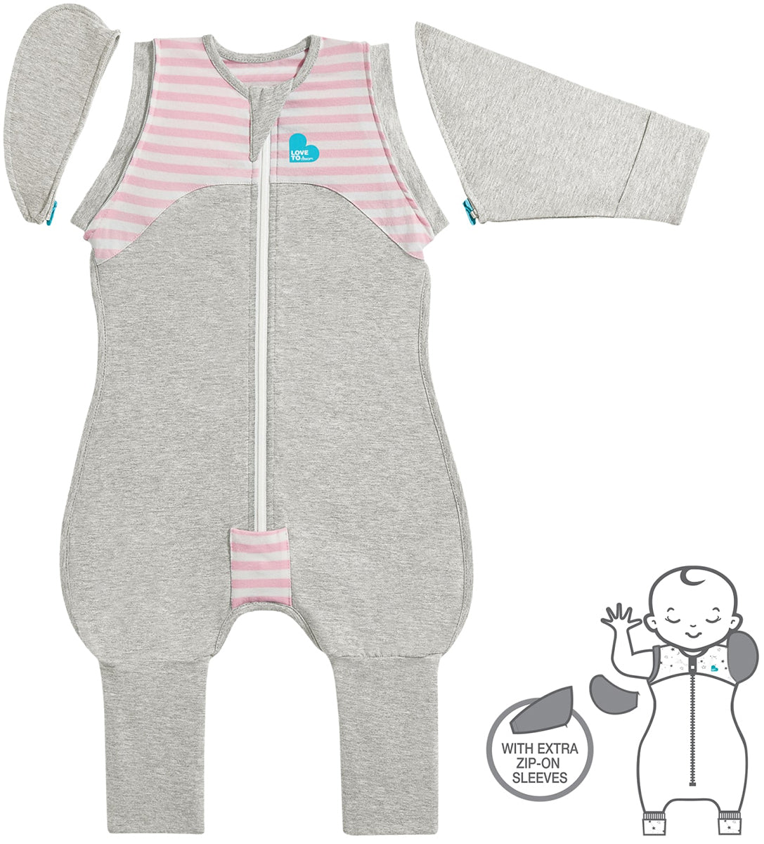 Love to Dream Swaddle UP Transition Suit, 1.0 TOG, Medium - Pink