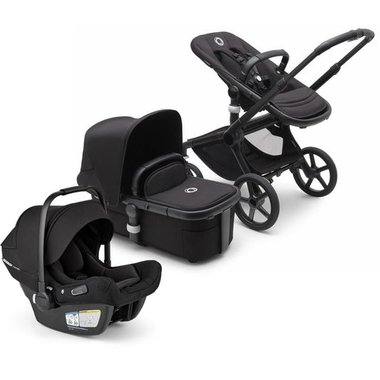 Bugaboo Fox 5 + Turtle Air Shield Travel System Bundle - Black / Midnight Black / Midnight Black / Black