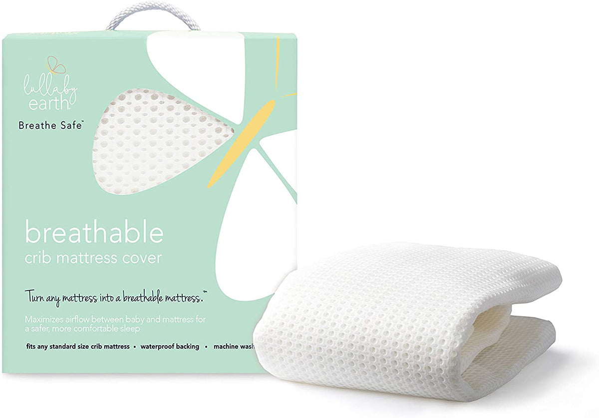 Lullaby Earth Breathe Safe Air Waterproof Crib Mattress Pad