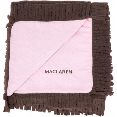 Maclaren Reversible Baby Blanket in Coffee/Powder Pink