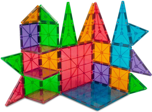 Magna-Tiles Clear Colors, 100 Piece Set