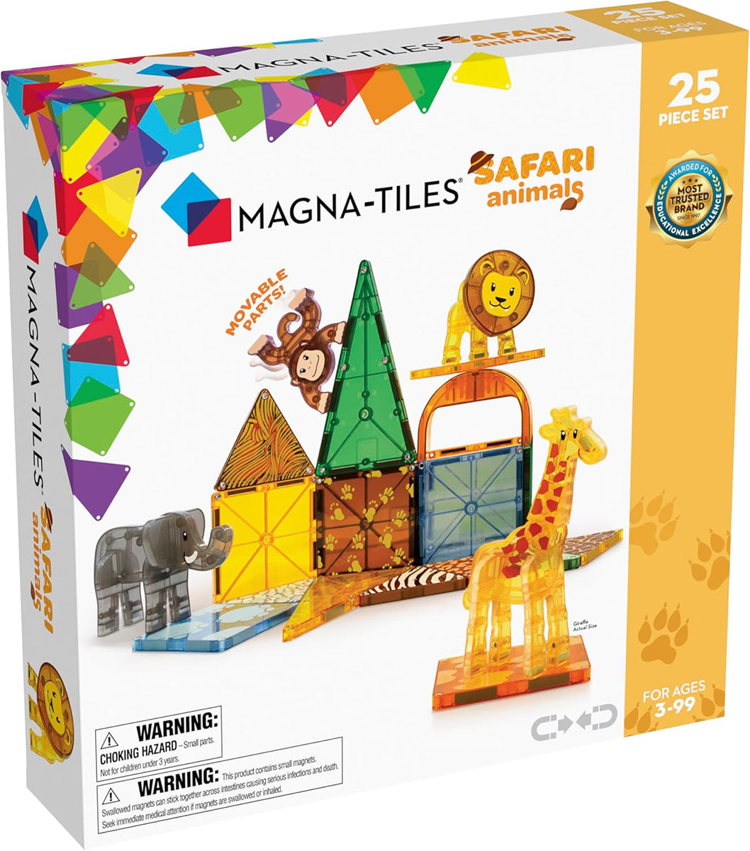 Magna-Tiles Safari Animals, 25-Piece Set