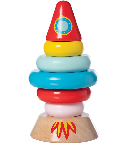 Manhattan Toy Magnetic Wood Stacker Rocket