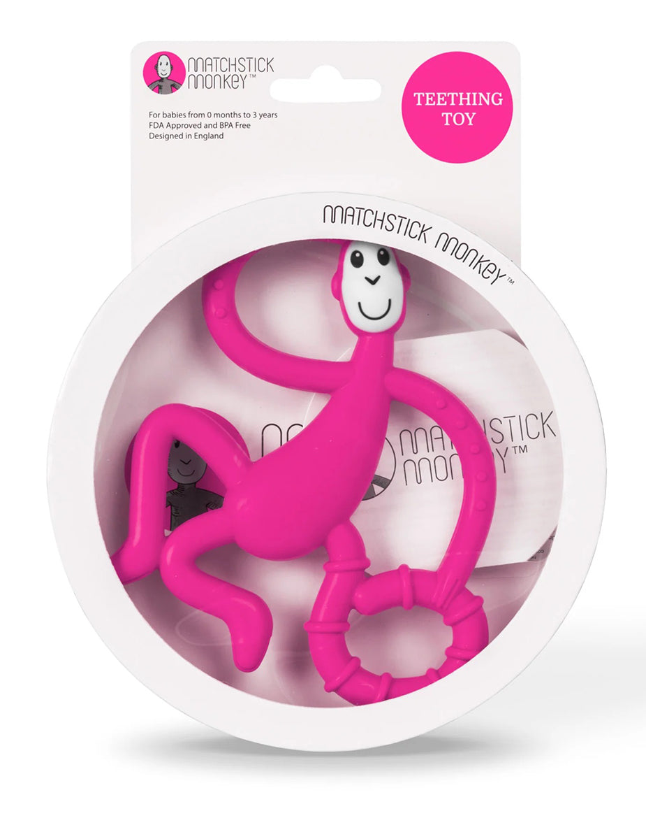 Matchstick Monkey Dancing Monkey Teether - Pink