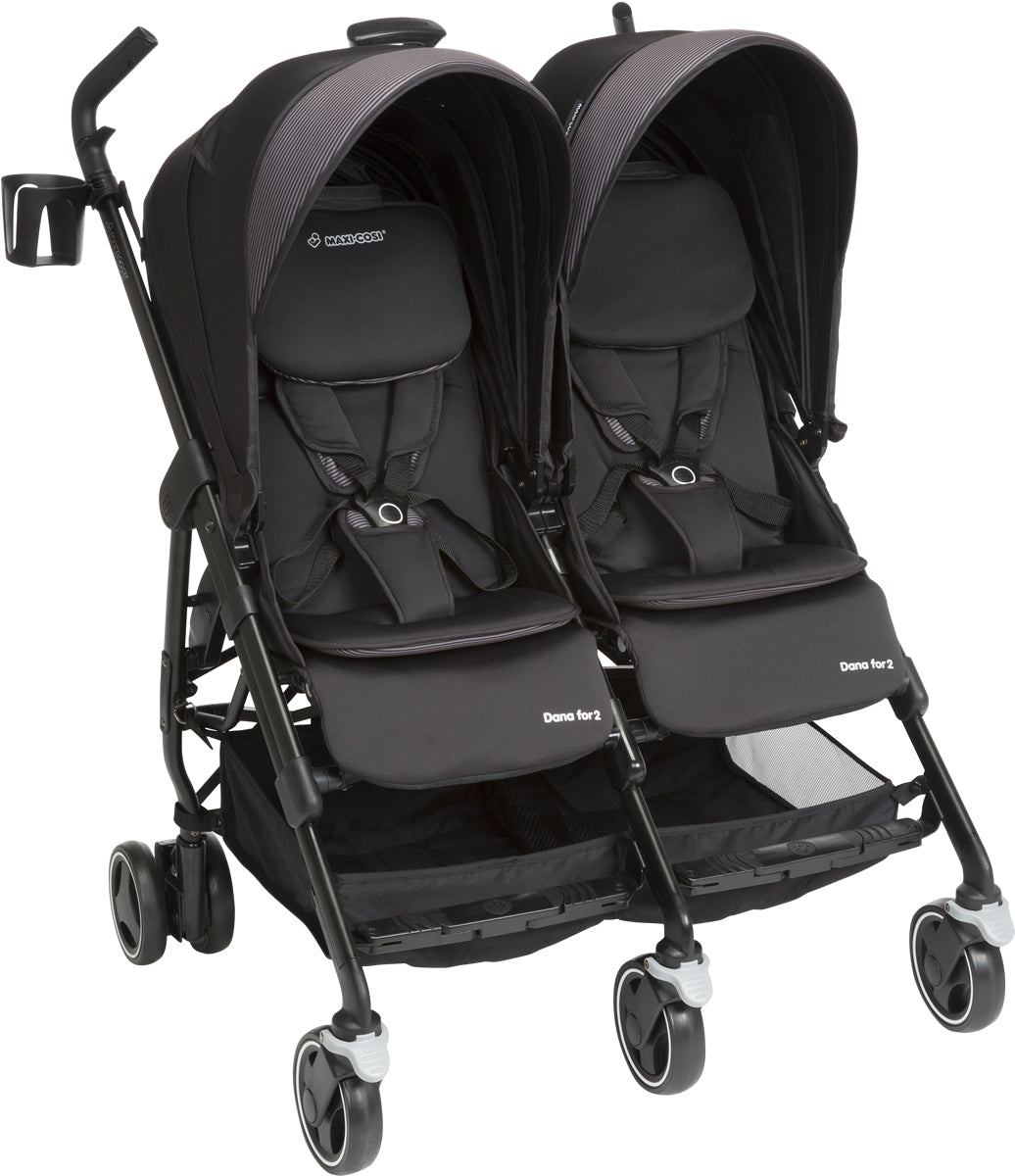 Maxi-Cosi Dana For2 Double Stroller - Devoted Black