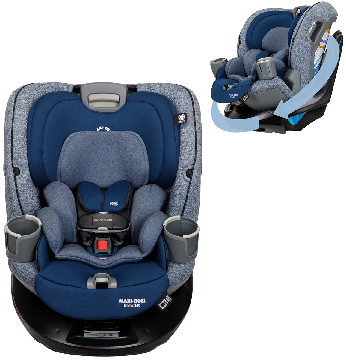 Maxi-Cosi Emme 360 Rotating All-in-One Convertible Car Seat - Navy Wonder