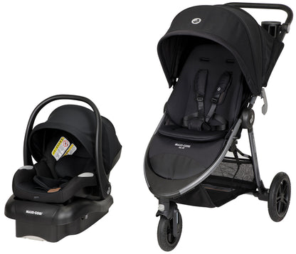 Maxi-Cosi Gia XP Luxe 3-Wheel Travel System - Midnight Black