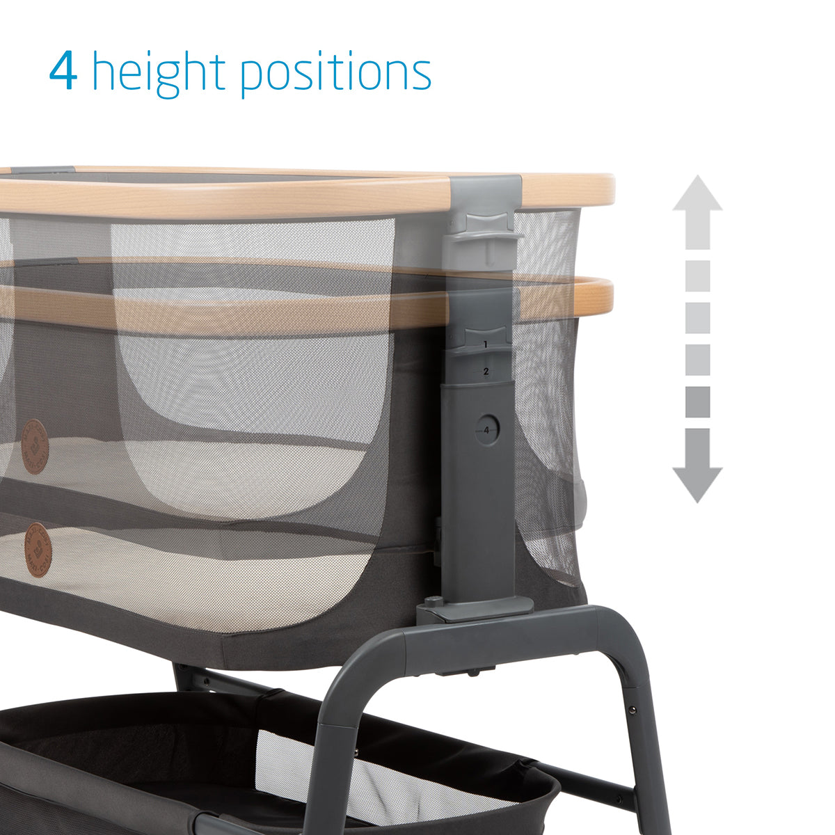 Maxi-Cosi Iora 2-In-1 Bedside Bassinet - Essential Graphite