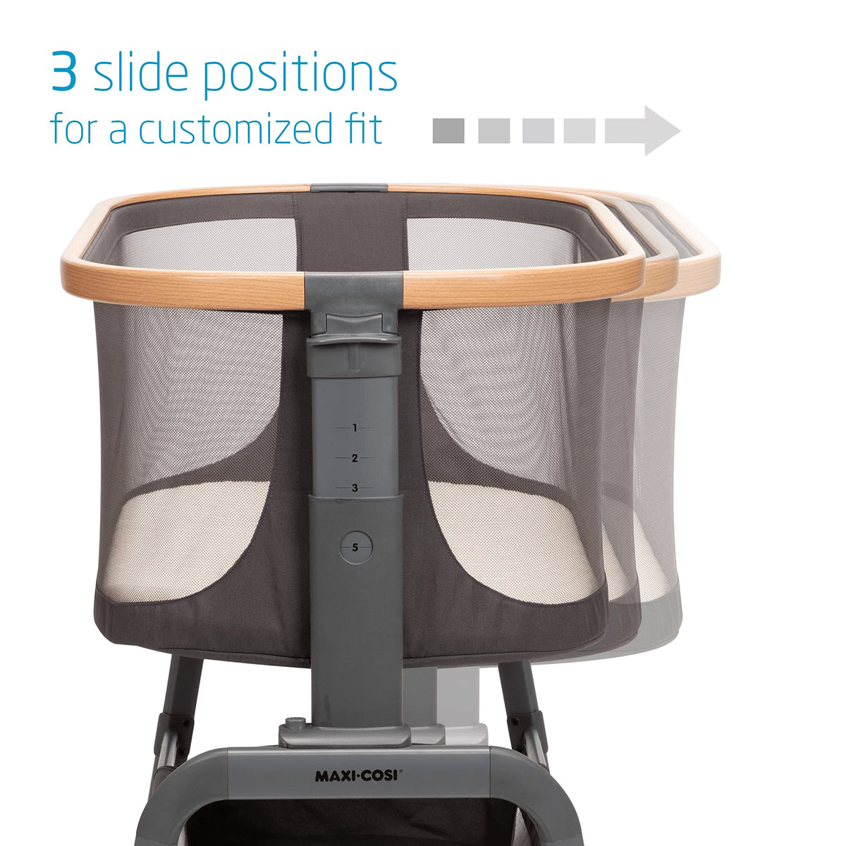 Maxi-Cosi Iora 2-In-1 Bedside Bassinet - Essential Graphite