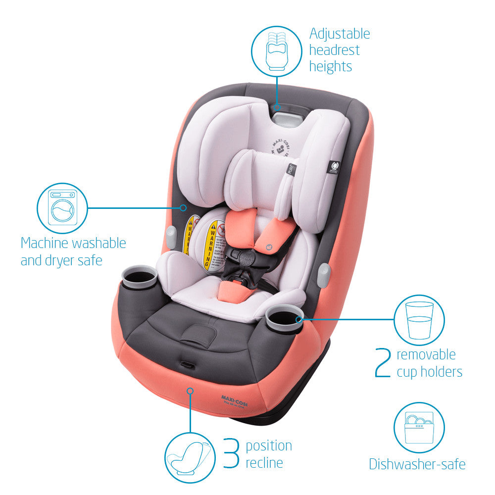 Maxi-Cosi Pria All-in-One Convertible Car Seat - Coral Quartz (PureCosi)