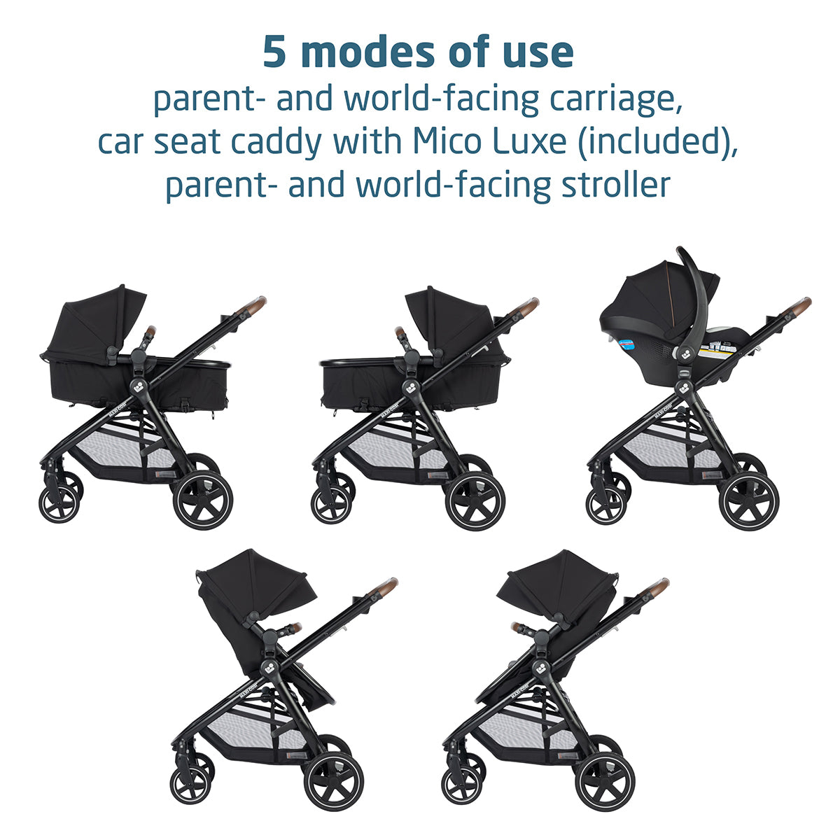 Maxi-Cosi Zelia2 Luxe Travel System - New Hope Black