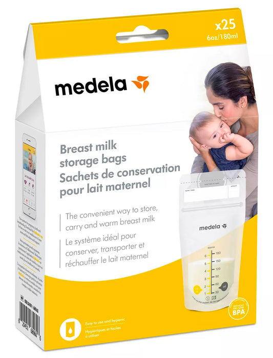 Medela Breast Milk Storage Bags - 6 oz, 25ct