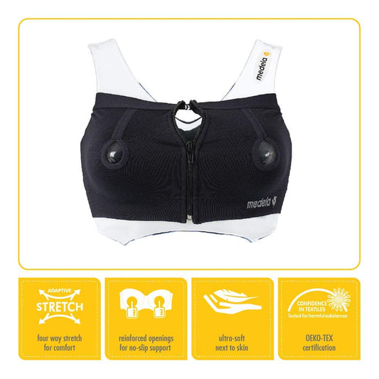 Medela Easy Expression Bustier - Black, Large