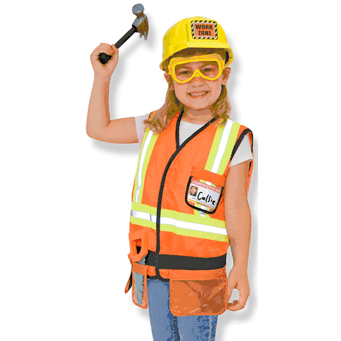 Melissa & Doug Construction Worker Role Play Costume Set