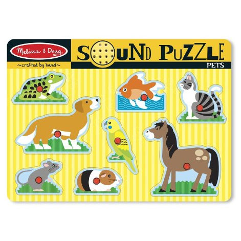 Melissa & Doug Pets Sound Puzzle - 8 Pieces