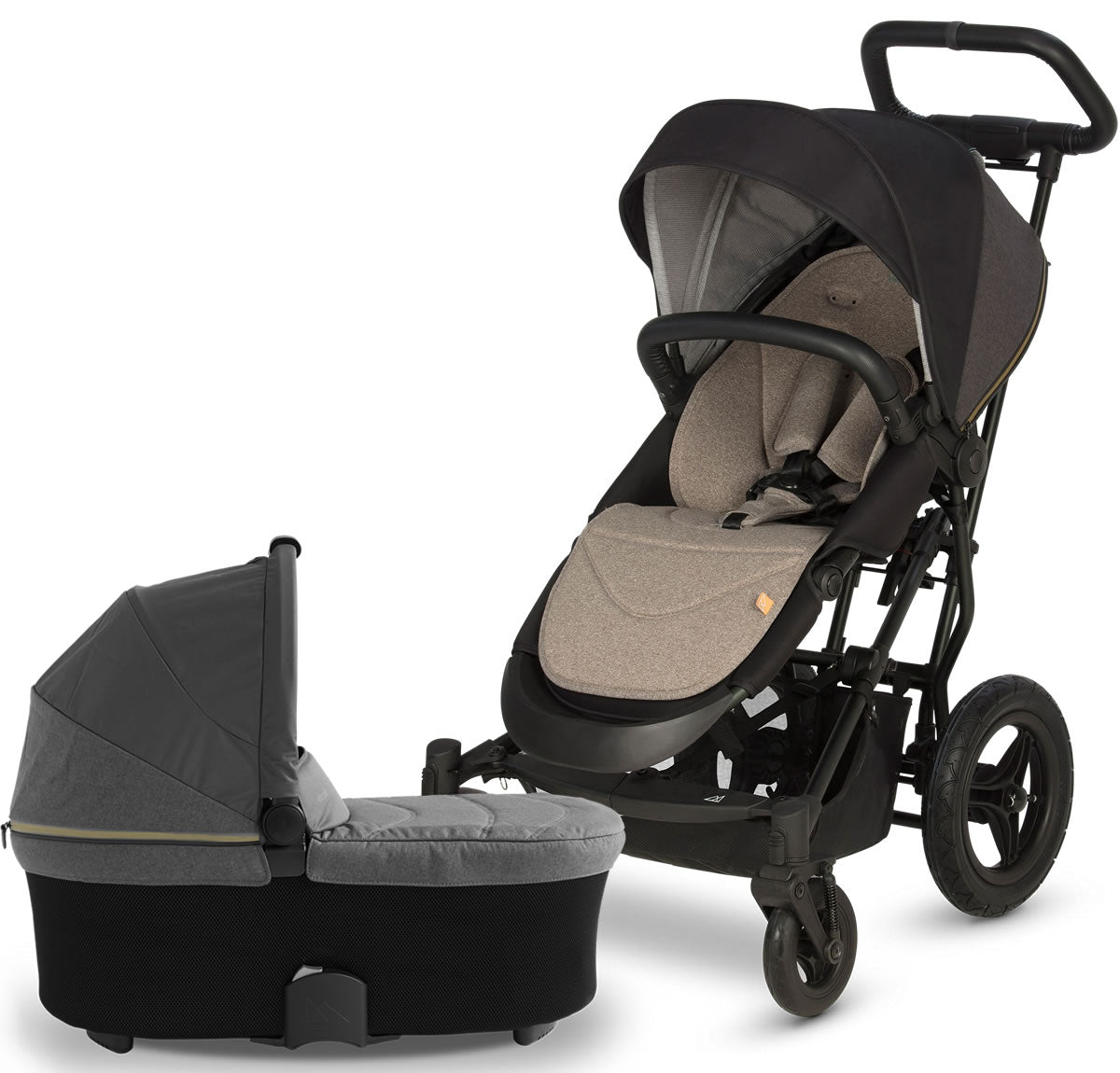 Micralite SmartFold Stroller + Bassinet - Carbon