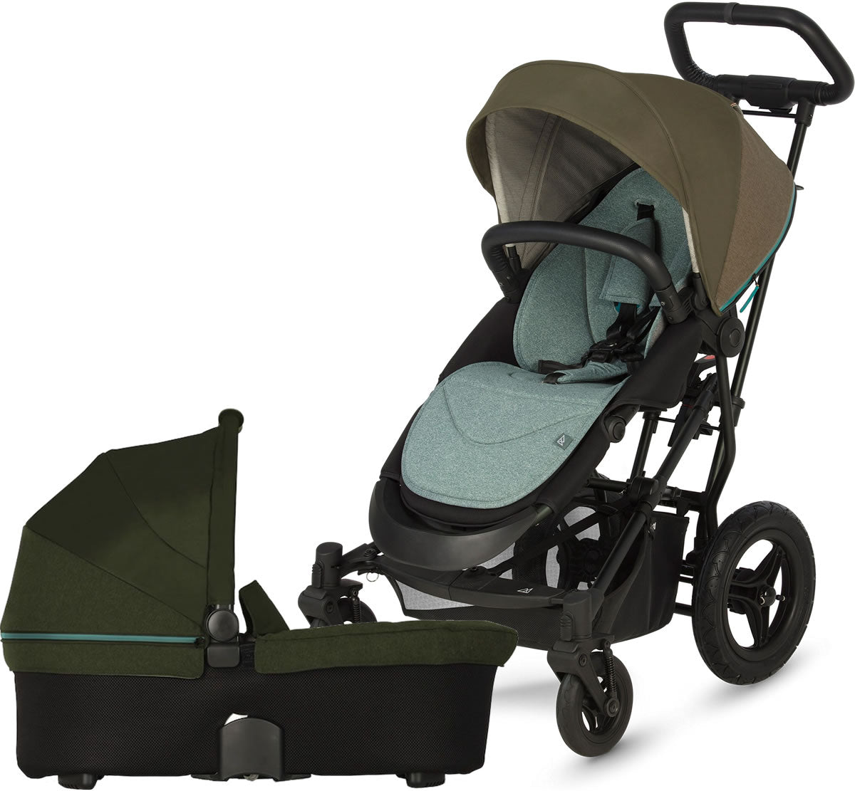 Micralite SmartFold Stroller + Bassinet - Evergreen