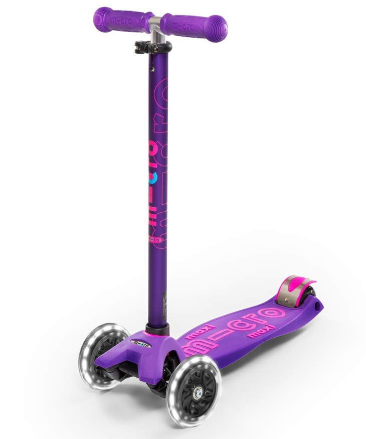 Micro Kickboard Maxi Deluxe LED Scooter - Purple