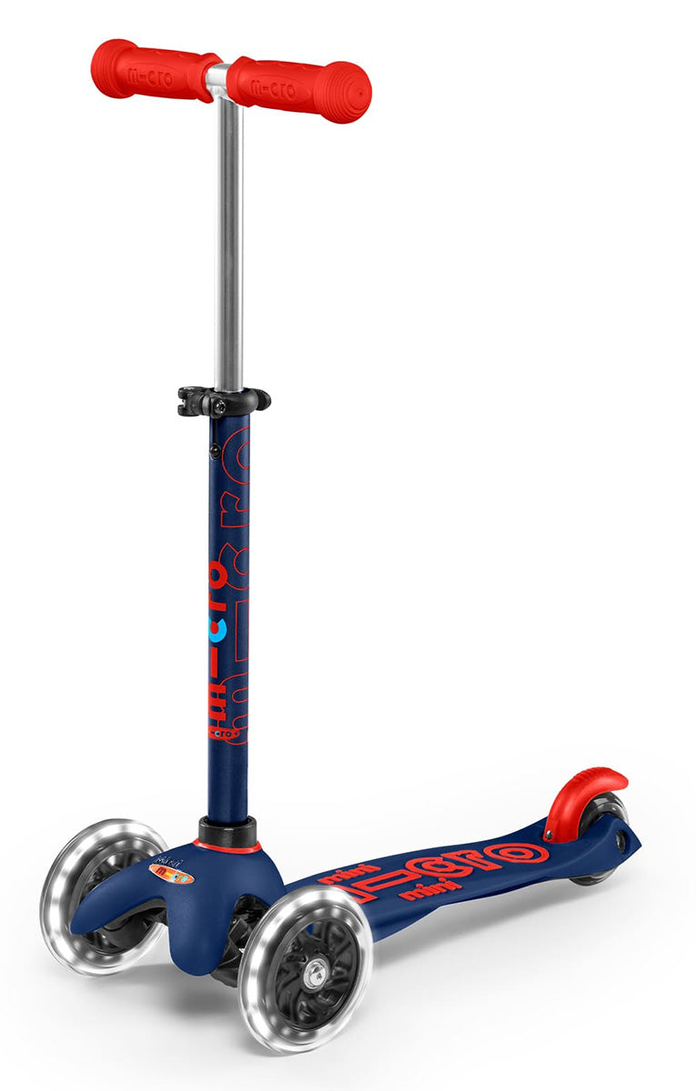 Micro Kickboard Mini Deluxe LED Scooter - Navy Blue