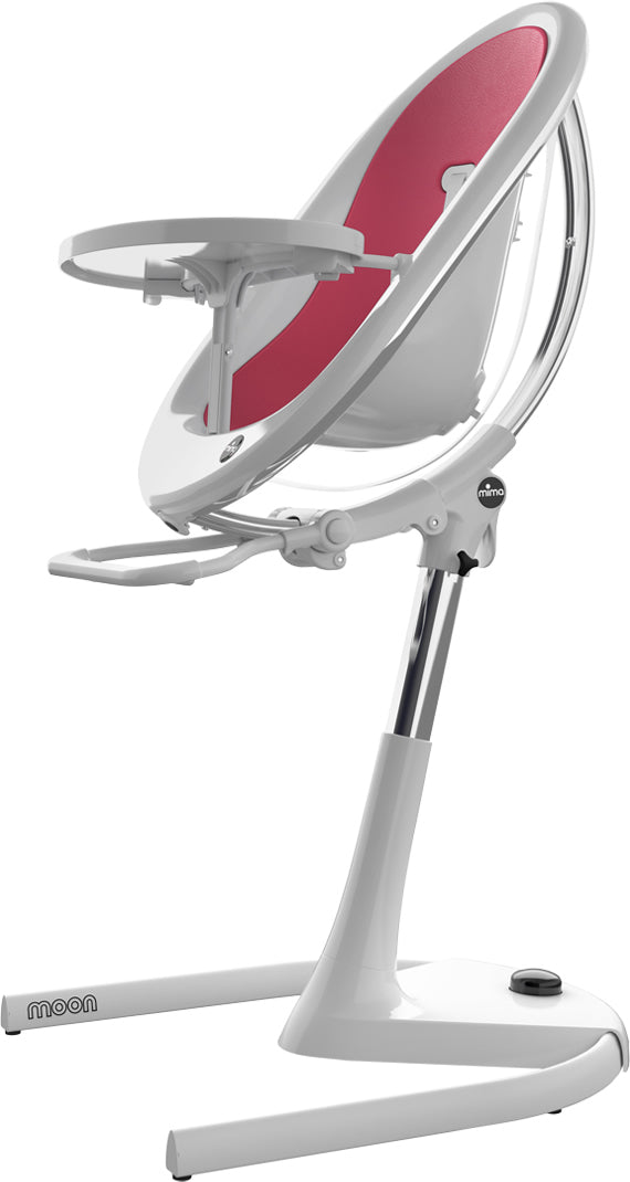 Mima Moon 2G High Chair - White / Fuchsia