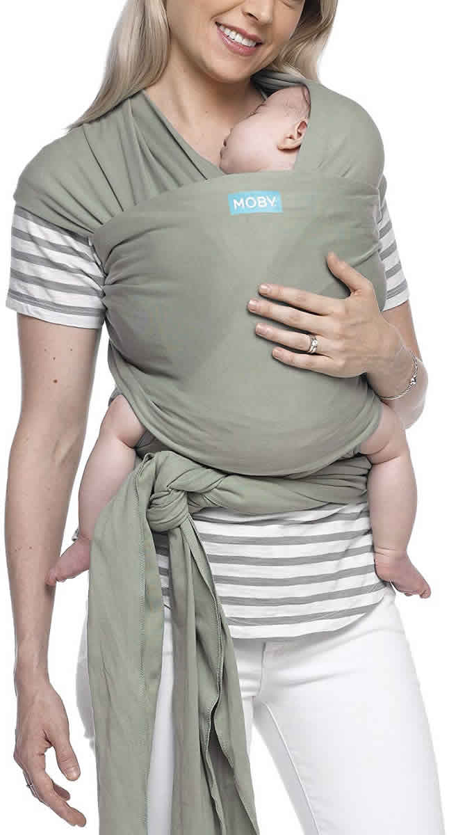 Moby Classic Cotton Wrap Baby Carrier - Pear