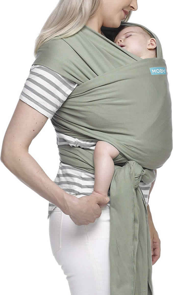 Moby Classic Cotton Wrap Baby Carrier - Pear