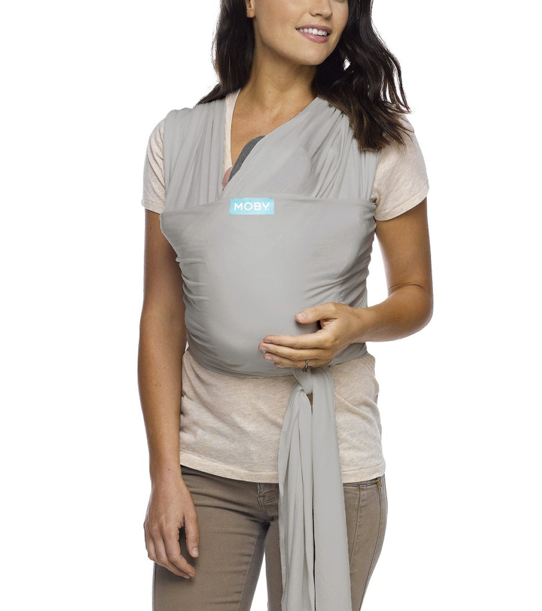 Moby Classic Cotton Wrap Baby Carrier - Stone Grey