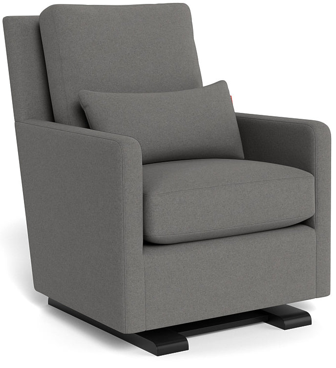 Monte Design Como Glider - Espresso Base / Dark Grey Italian Wool Fabric