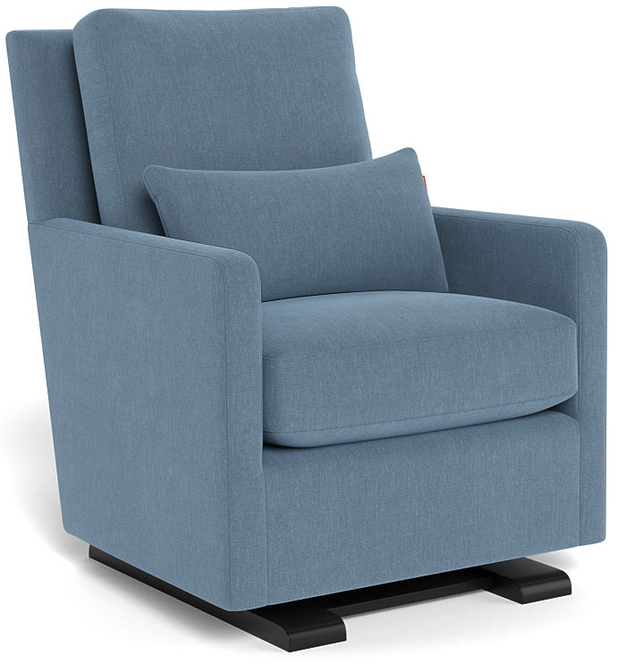 Monte Design Como Glider - Espresso Base / Heathered Denim Blue Performance Fabric