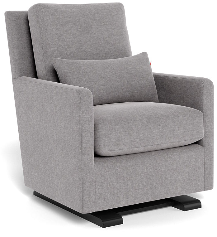 Monte Design Como Glider - Espresso Base / Heathered Pebble Grey Performance Fabric