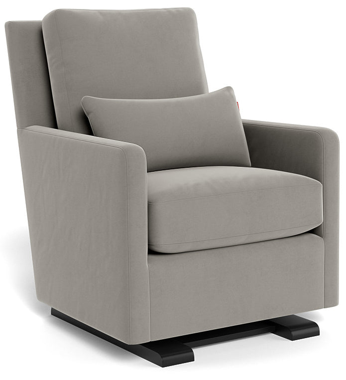 Monte Design Como Glider - Espresso Base / Mineral Grey Performance Velvet Fabric