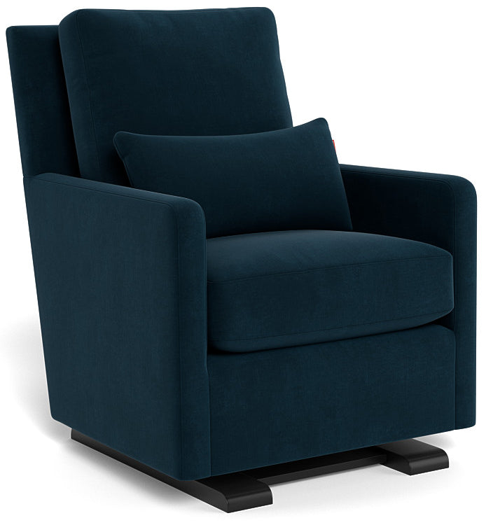 Monte Design Como Glider - Espresso Base / Navy Performance Velvet Fabric