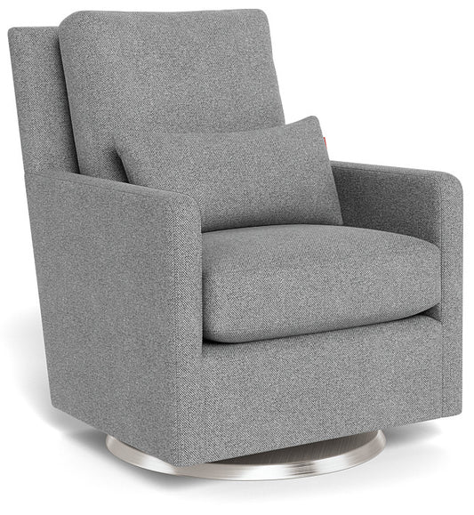 Monte Design Como Glider - Stainless Steel Swivel Base / Pepper Grey Performance Weave Fabric