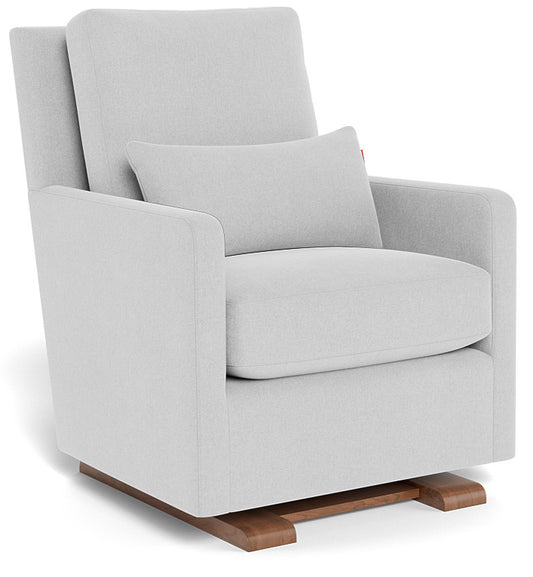 Monte Design Como Glider - Walnut Base / Heathered Ash Performance Fabric