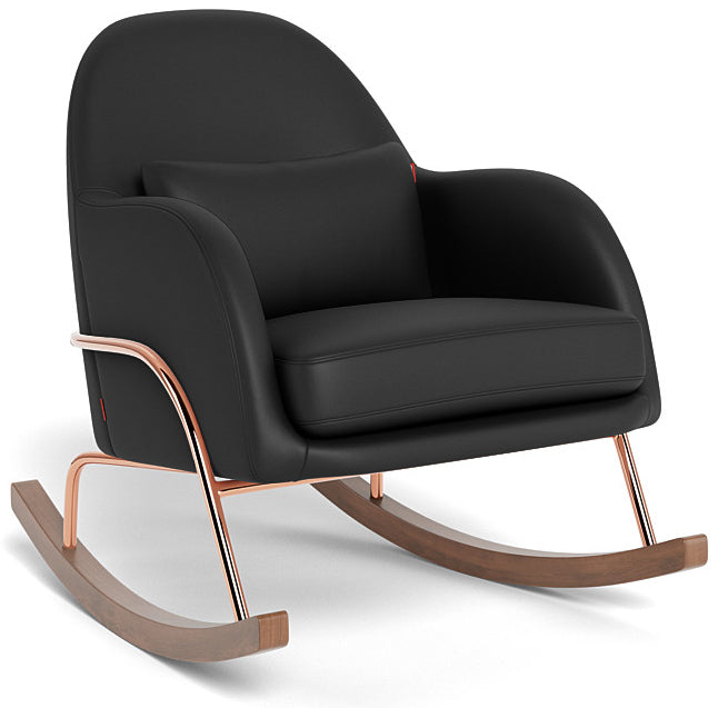 Monte Design Jackie Rocker - Rose Gold Copper Base / Black Enviroleather Fabric