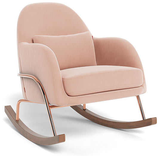 Monte Design Jackie Rocker - Rose Gold Copper Base / Blush Performance Velvet Fabric