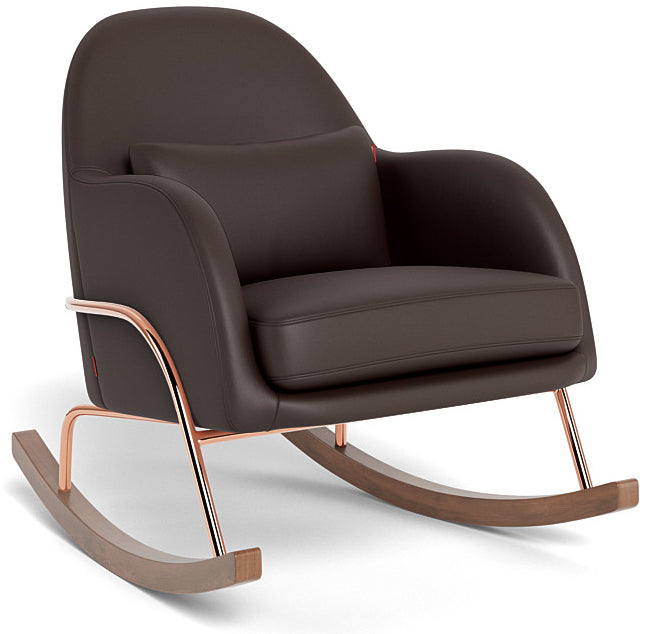 Monte Design Jackie Rocker - Rose Gold Copper Base / Brown Enviroleather Fabric