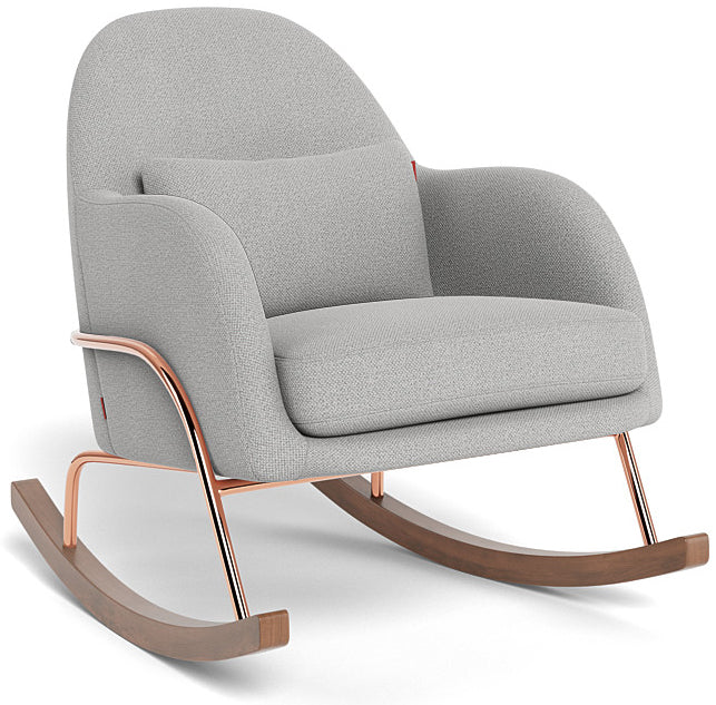 Monte Design Jackie Rocker - Rose Gold Copper Base / Cloud Grey Performance Weave Fabric