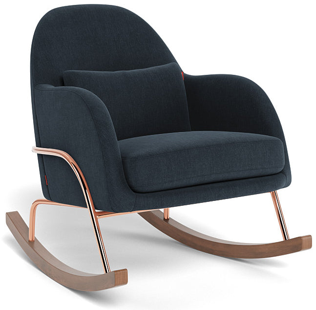 Monte Design Jackie Rocker - Rose Gold Copper Base / Deep Navy Performance Heathered Fabric